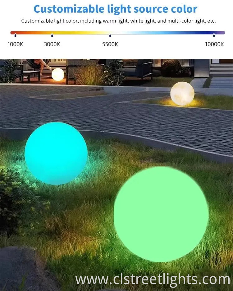 Eco-Friendly Round Solar Garden Light with Warm Glow